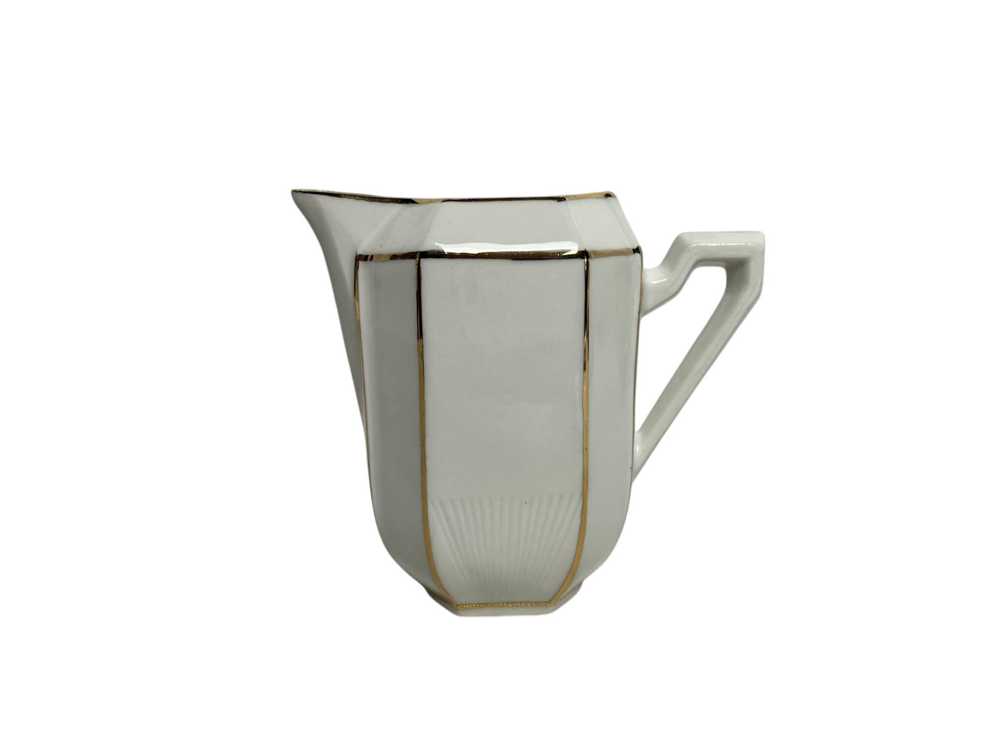 Art Deco, Limoge porcelain jug with gold rim circa 1930
