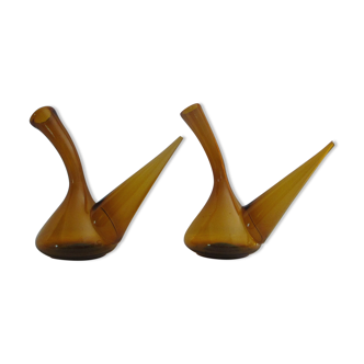 Oil and vinegar maker in amber glass