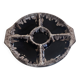 Large compartmented dish, ceramic, M. Giuge, Vallauris