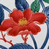 Japanese tray in enamelled sheet metal with Imari decoration 1960