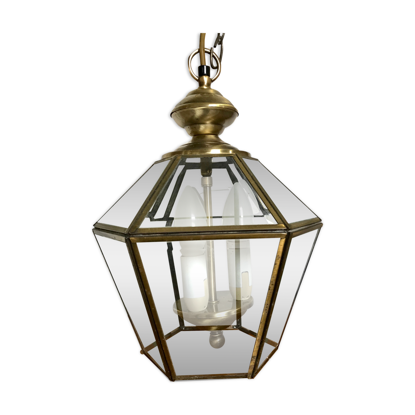 Vintage brass vestibule lantern