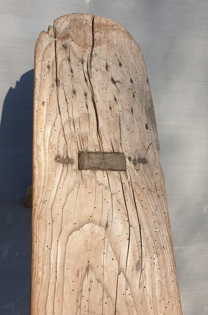 Spinning bench XIXth wooden XL 203cm