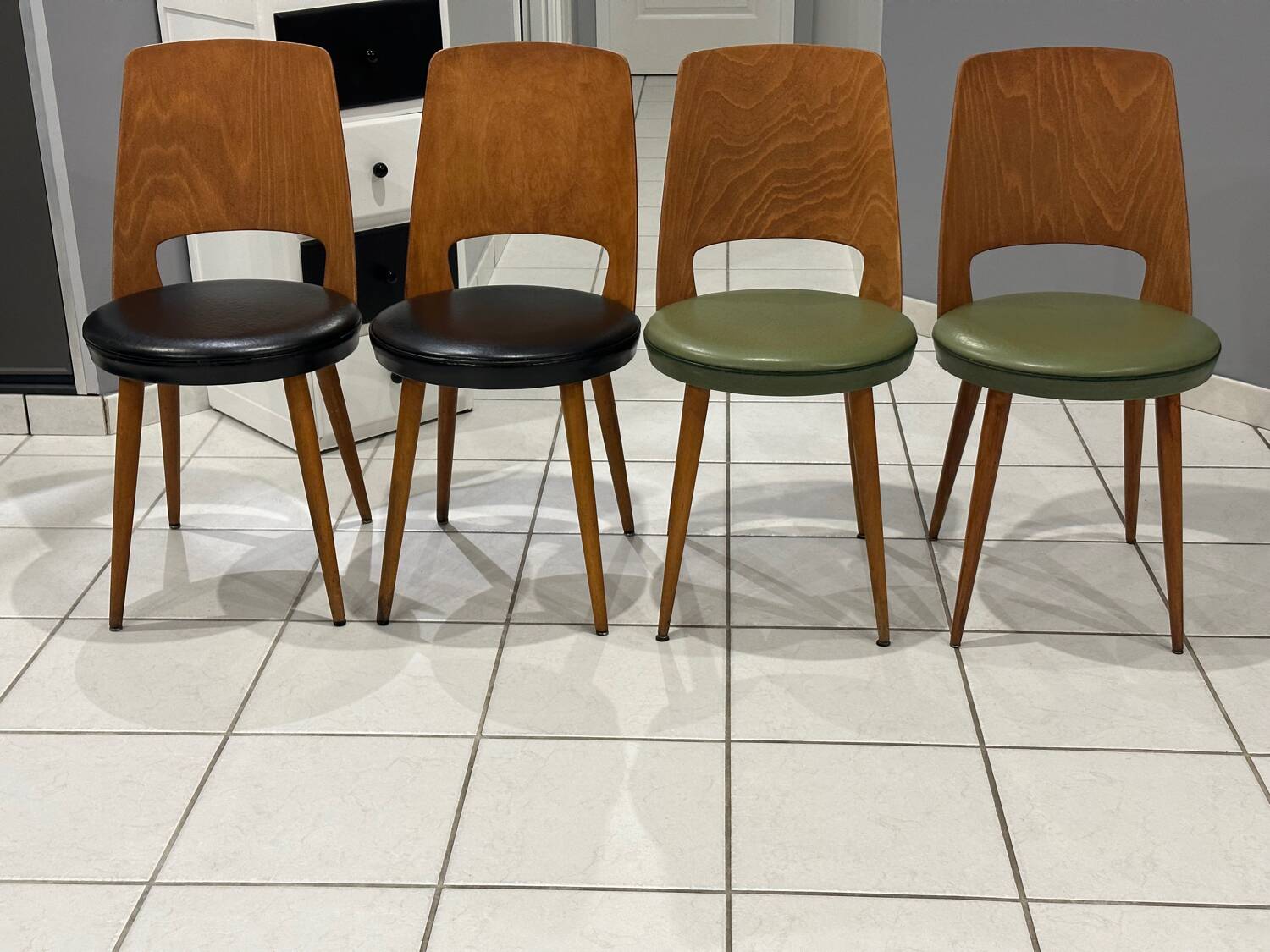 Set of 4 Baumann Mondor Bistro Chairs 1960