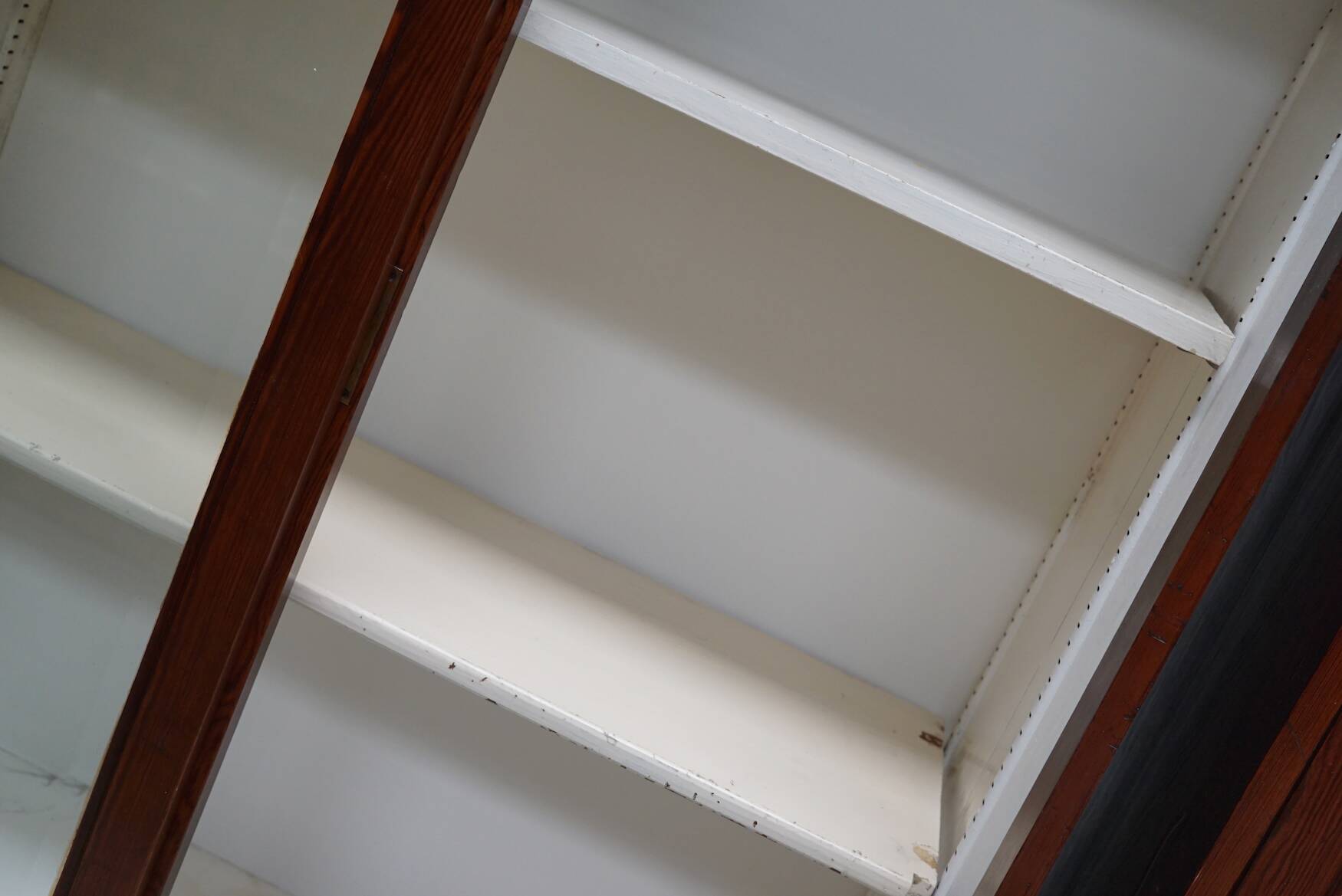 Large Antique Belgian Pitch Pine Apothecary Shop Cabinet / Vitrine, ca 1900