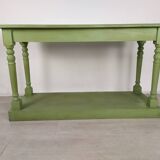 Green console table