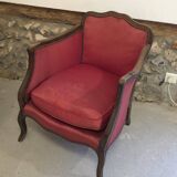 Pair of Louis XV style bergere chairs