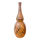 Terracotta lamp with cut-outs, circa 1970.