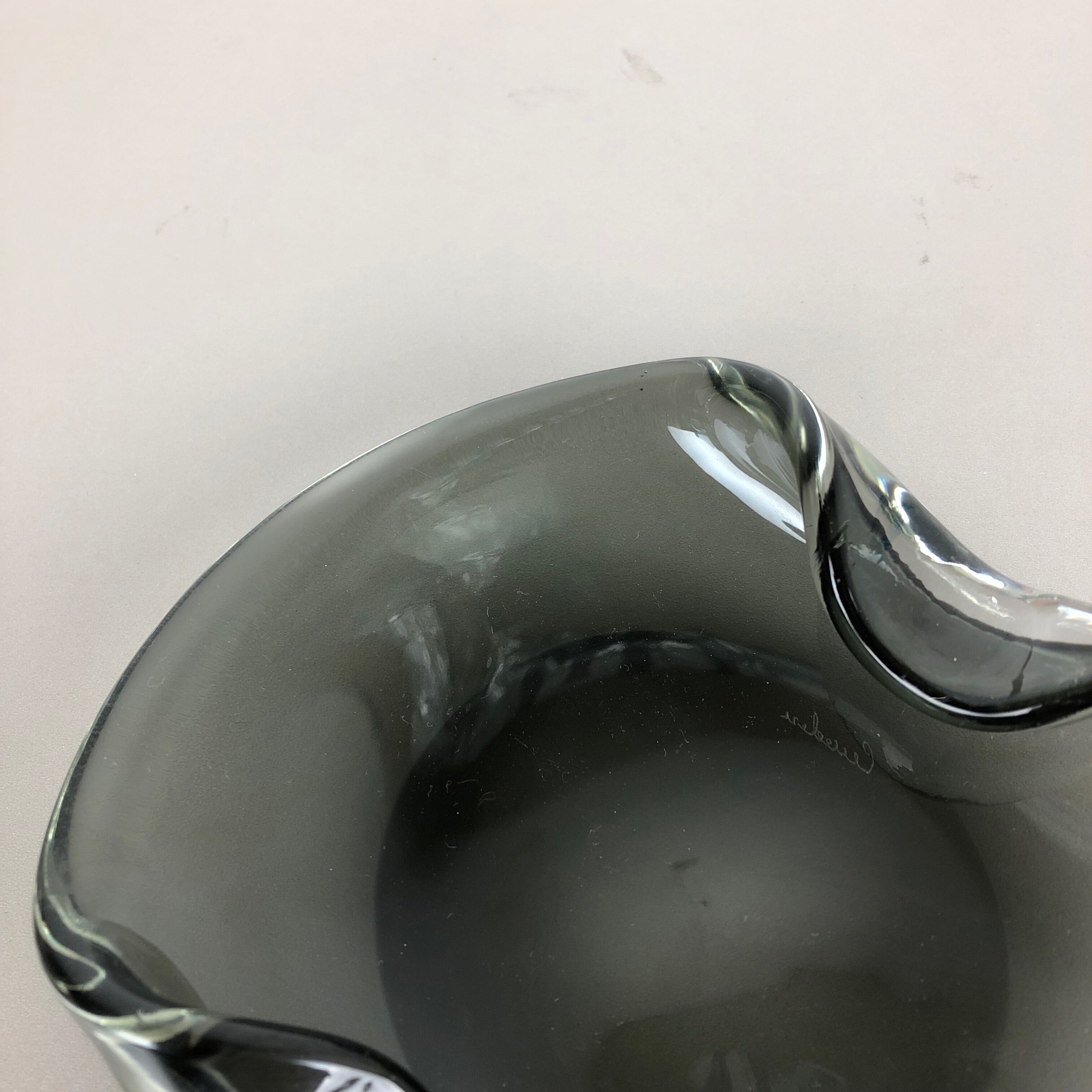 Murano glass shell bowl Antonio da Ros, Cenedese Italy 1960s No1