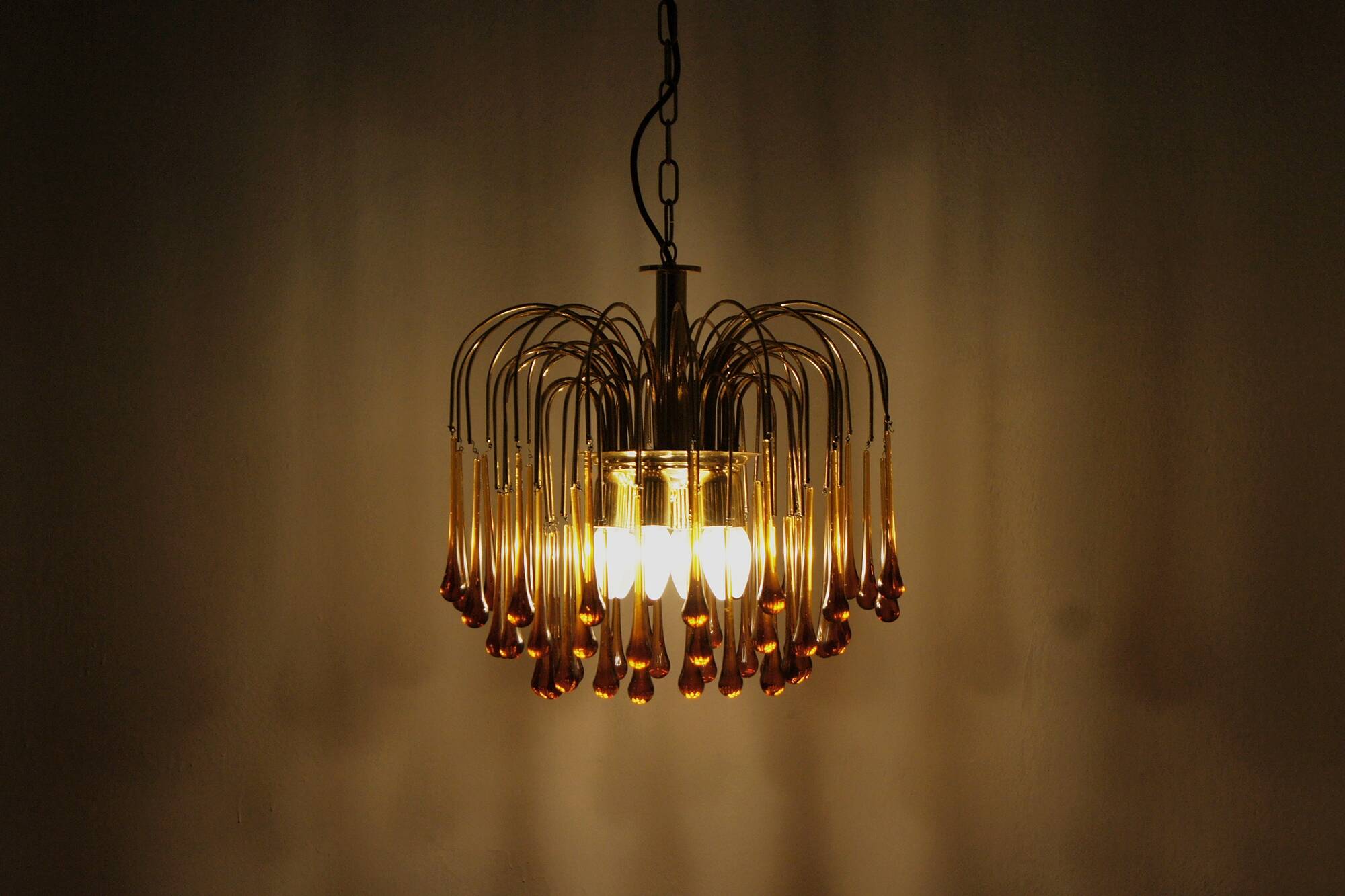 Mid-Century Murano Teardrop Chandelier