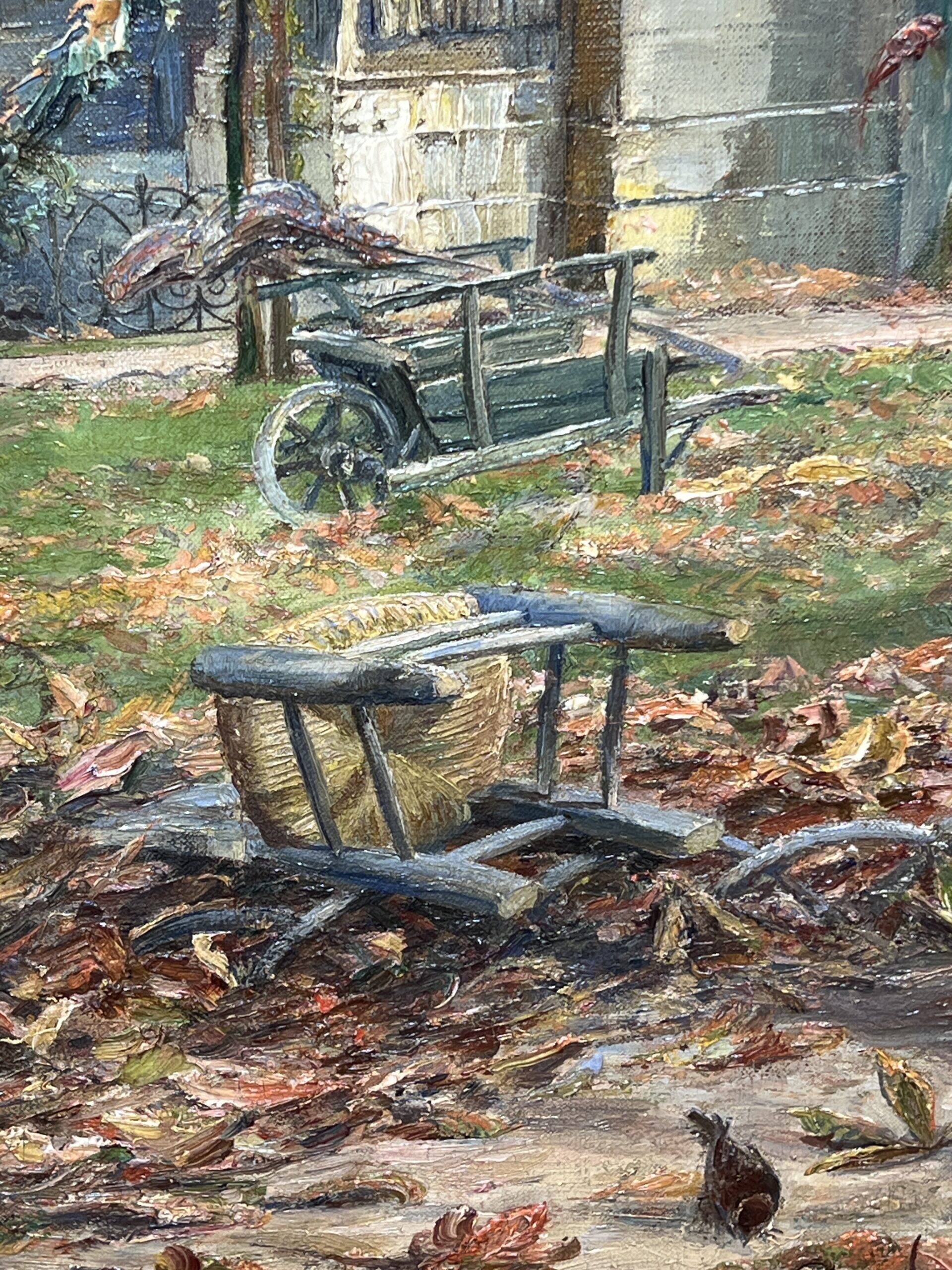 Paul Schaan (1857-1924): The Medici Fountain in the Luxembourg Gardens. Oil on canvas