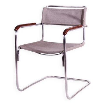 Bauhaus Czech Chrome Armchair by Marcel Breuer for Thonet, 1930s