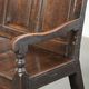 Antique English wooden bench / hall bench from the early 18th century