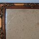Old square frame 27x27 foliage 24x24 cm gilded stucco wood + glass SB113