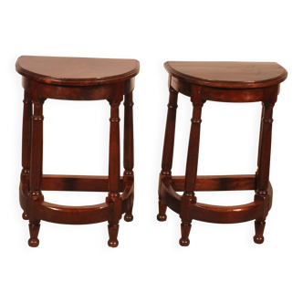 Pair Of Louis XIII Style Walnut Bedside Tables Or End Tables