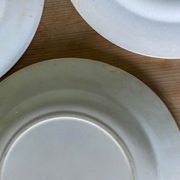 Set of 4 old flat plates in Terre de Fer, Cadiz L&G