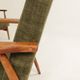 Ensemble de 4 Fauteuils Mid-Century Modern – Velours olive vert 