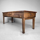 Ancient wooden monastery table, France