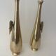 Pair of gilded bronze flower vases - Japan - 1900 Meiji era