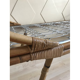 Bed bench into rattan vintage 1960