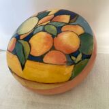 Limoges porcelain bonbonnière with a mango design.