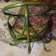 Table basse rotin plateau de verre