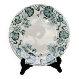 Assiette à dessert ancienne terre de fer Salins modèle Nénuphar