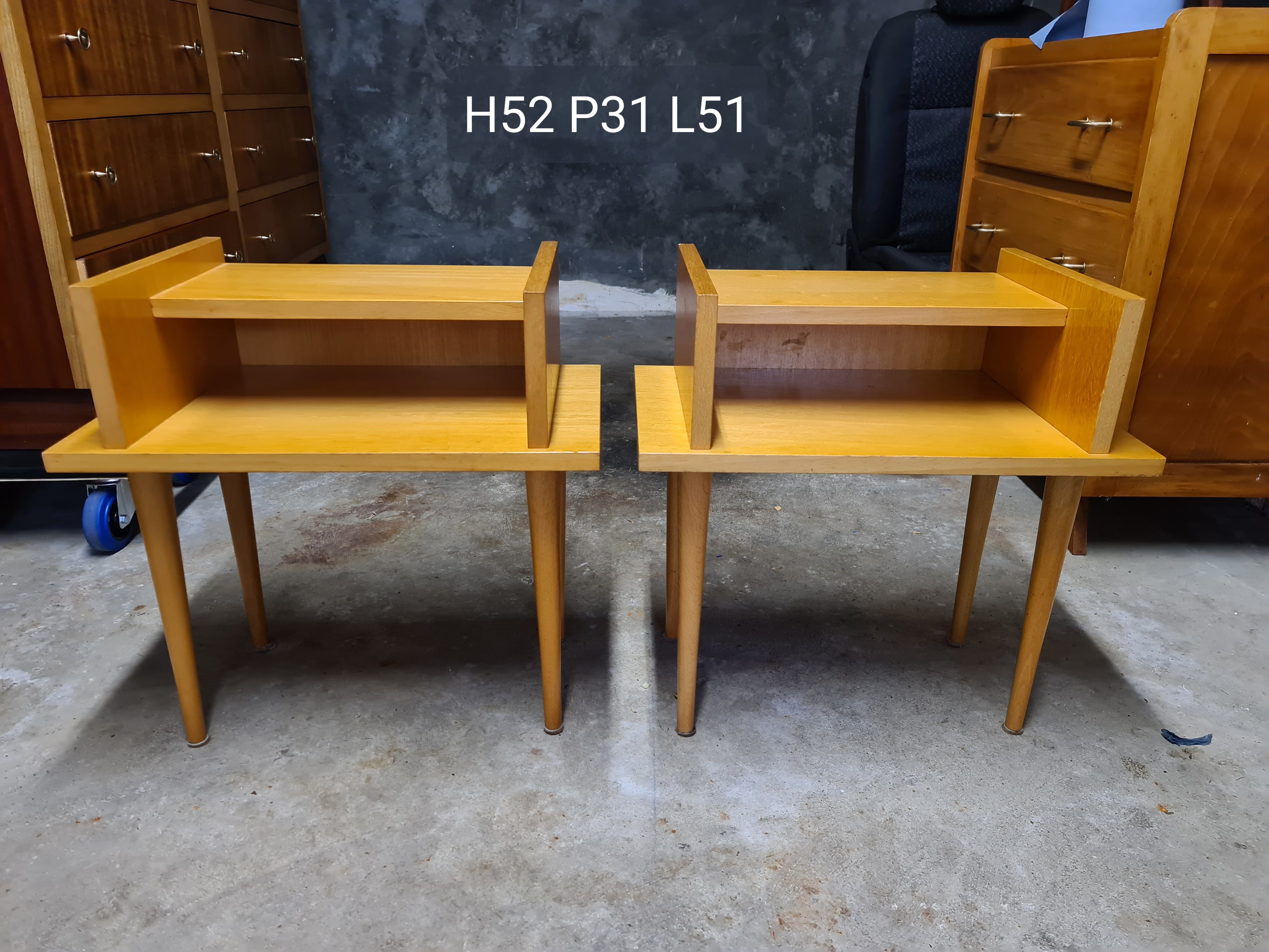 Vintage bedsides pair 1960