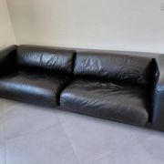 Cini Boeri - Gradual Lounge Sofa Black Leather Knoll/Gavina