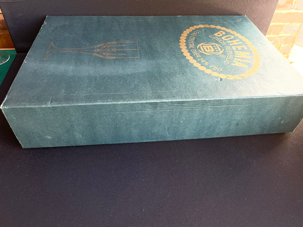 Bohemia - glasses on foot (6) - Modern mid-century - Lead crystal 24% Pbo