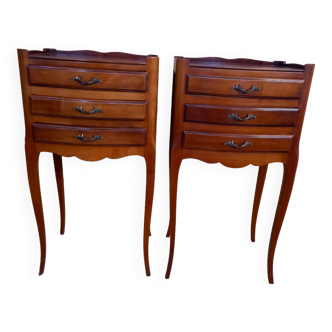 Set of 2 cherry bedside tables