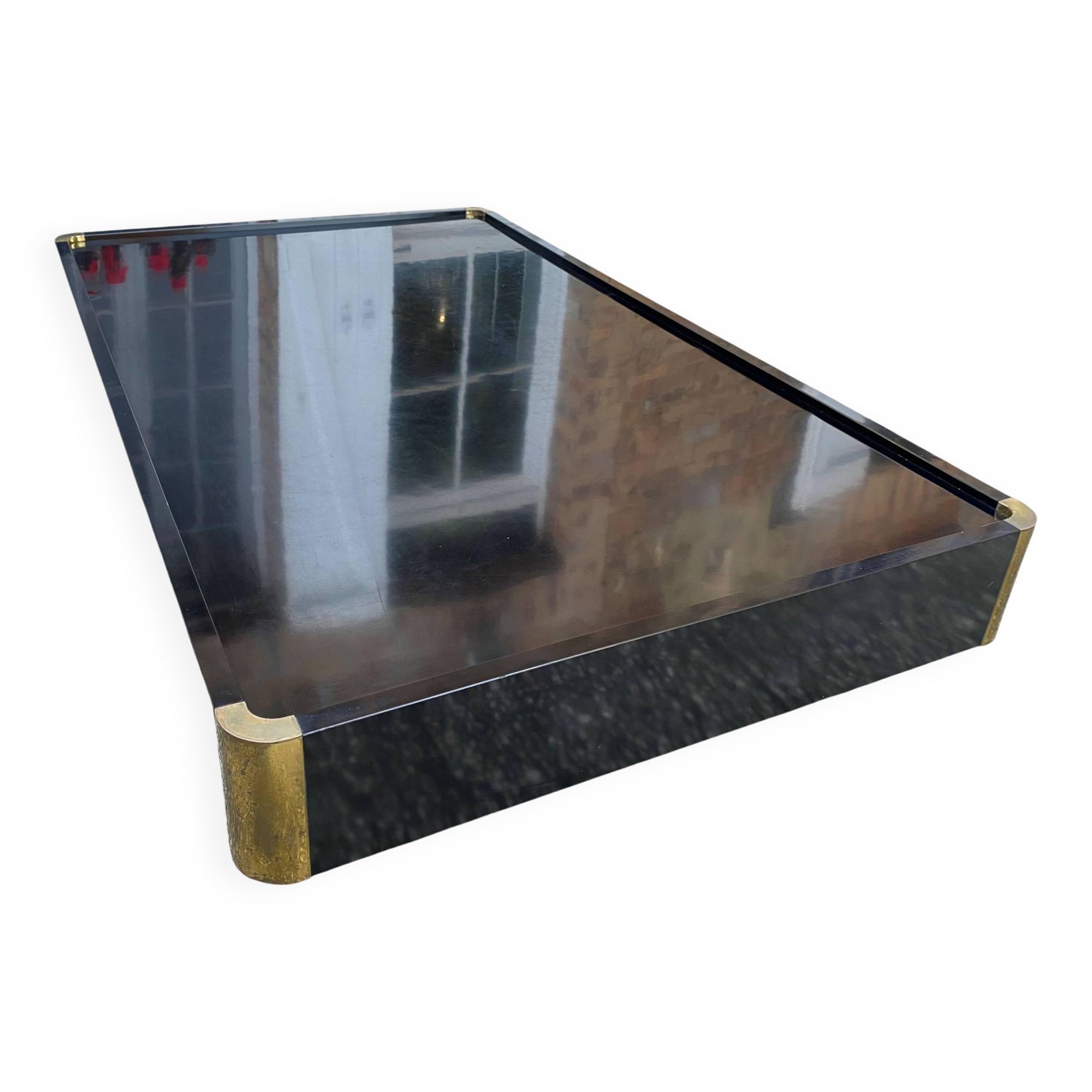 Vintage black coffee table from the 50s