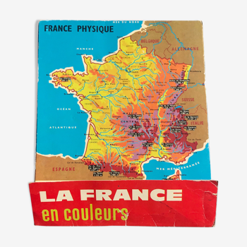 Carte La France en couleurs