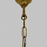 Former Italian hot air balloon chandelier, glass grapevines. Chandelier grapevines. Year 60