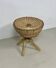 Tabouret en rotin – Vintage années 70