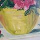 Tableau huile sur toile bouquet de fleurs, XXème