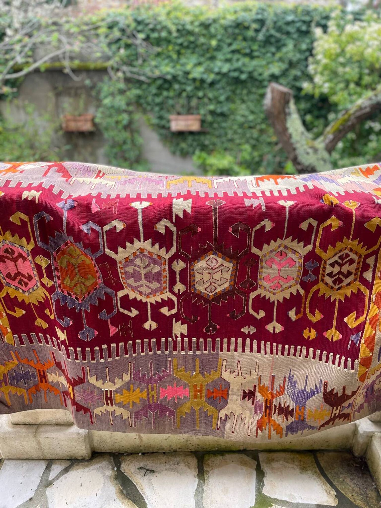 Beautiful old Kilim rug. 19th century. Handmade.