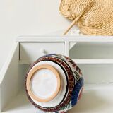 Enamelled terracotta vase