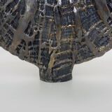 Large vintage ceramic heart-shaped vase signed 80s 35X38 cm