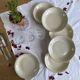 6 deep plates, antique porcelain from Limoges, old royal factory.