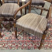 Série de 4 chaises + 2 fauteuils anglais en acajou fin XIXème
