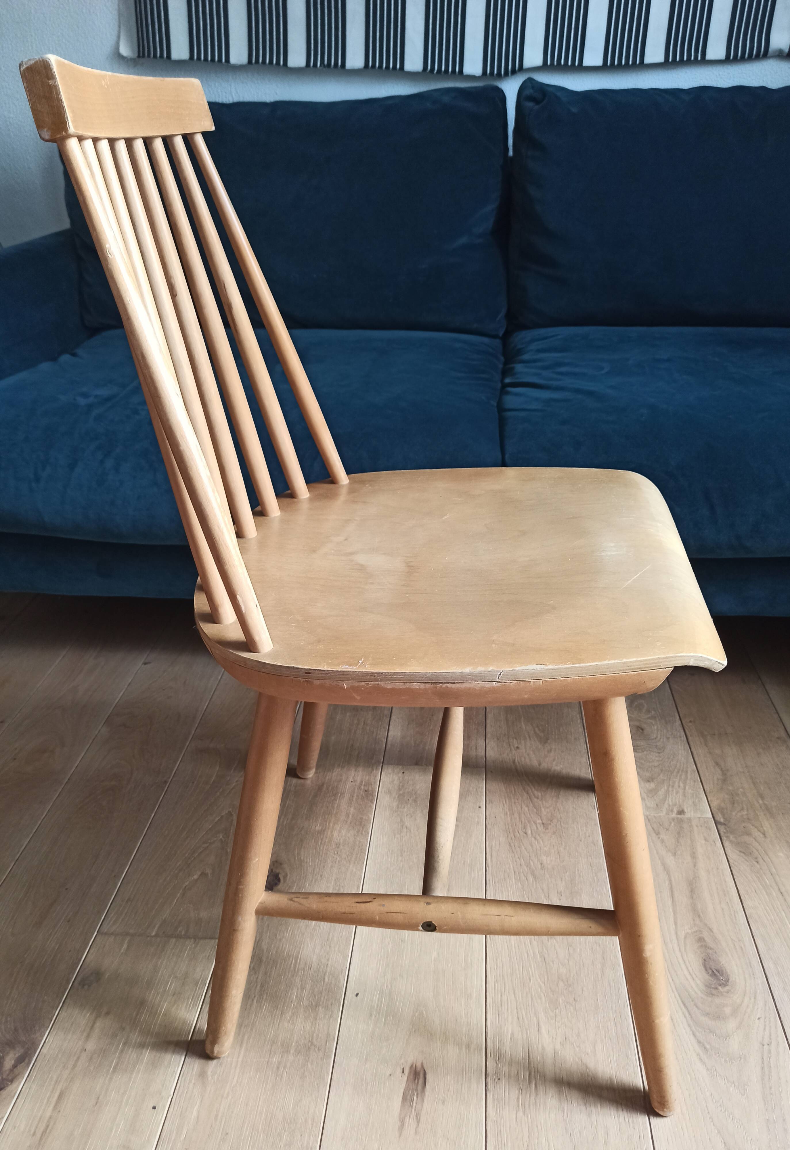 Chaises en bois vintage Ikea 1960