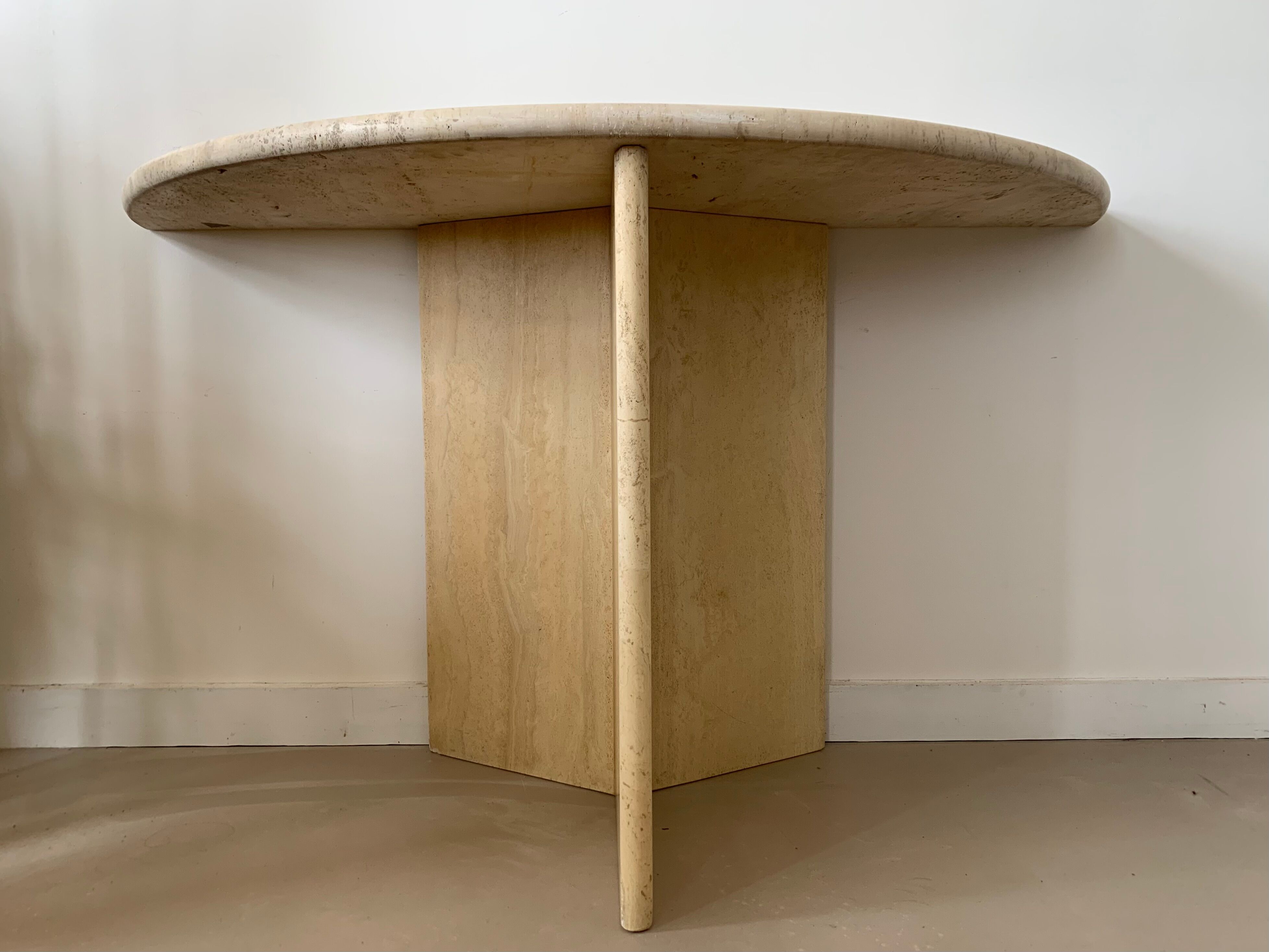 Travertine console in the 70s