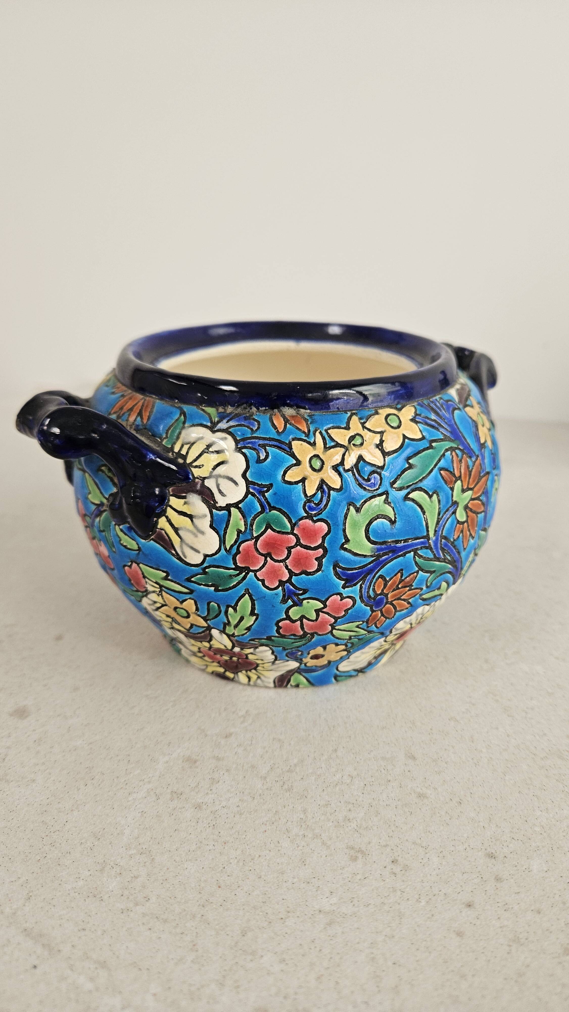 Complete tea/coffee service in Longwy enamel.