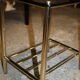 Table d'appoint métal doré