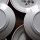 Lot 9 assiettes plates Badonviller germaine rose 1940