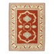 1970s Vintage Turkish Oushak Handmade Wool Cotton Orange Area Rug 173x230