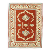Tapis vintage turc Oushak fait main en laine et coton, années 1970