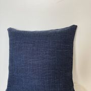 Coussin lin bleu marine