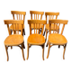 (Lot) 6 chaises Baumann bois clair
