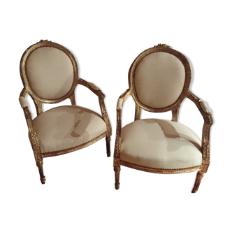 Lot de 2 Fauteuil Louis XV